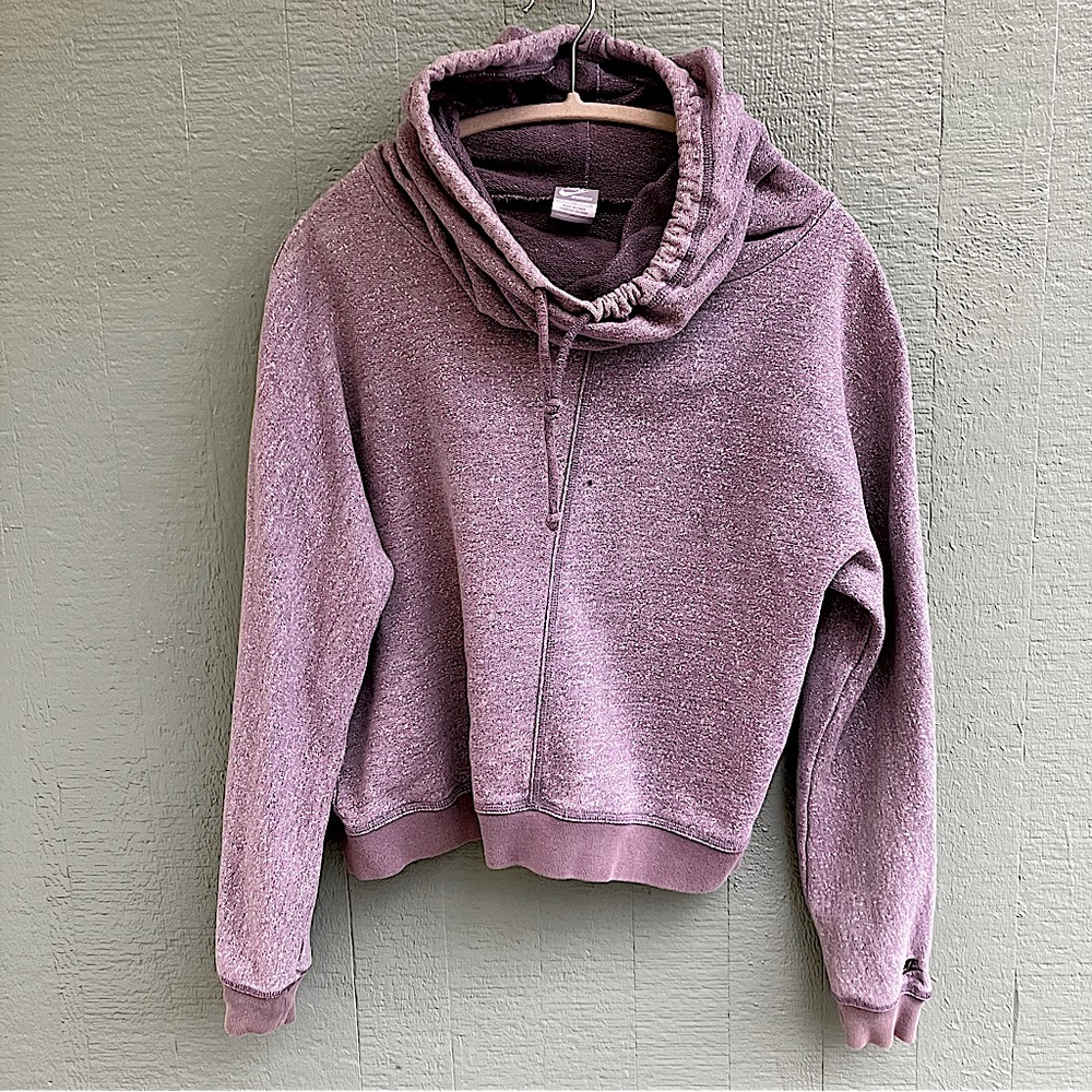 Nike, size large, ladies cropped sweatshirt hooded, light purple